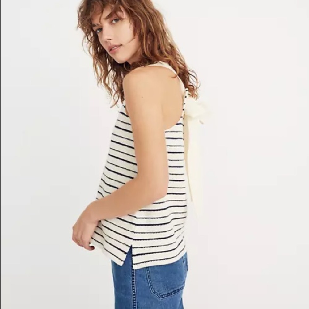 m a d e w e l l • stripe bow back tank - Picture 4 of 5